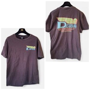 Deus Ex Machina Custom Motorcycle Co Graphic Logo Men's T-Shirt Size L